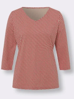 3/4-Arm-Shirt mit Minimal-Druck