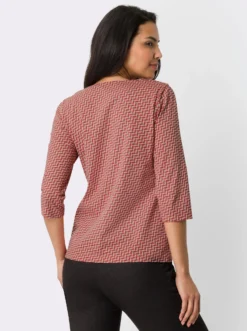 3/4-Arm-Shirt mit Minimal-Druck