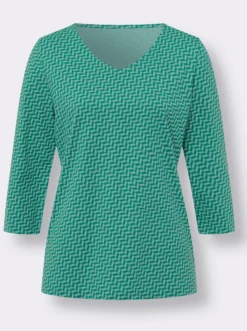3/4-Arm-Shirt mit Minimal-Druck