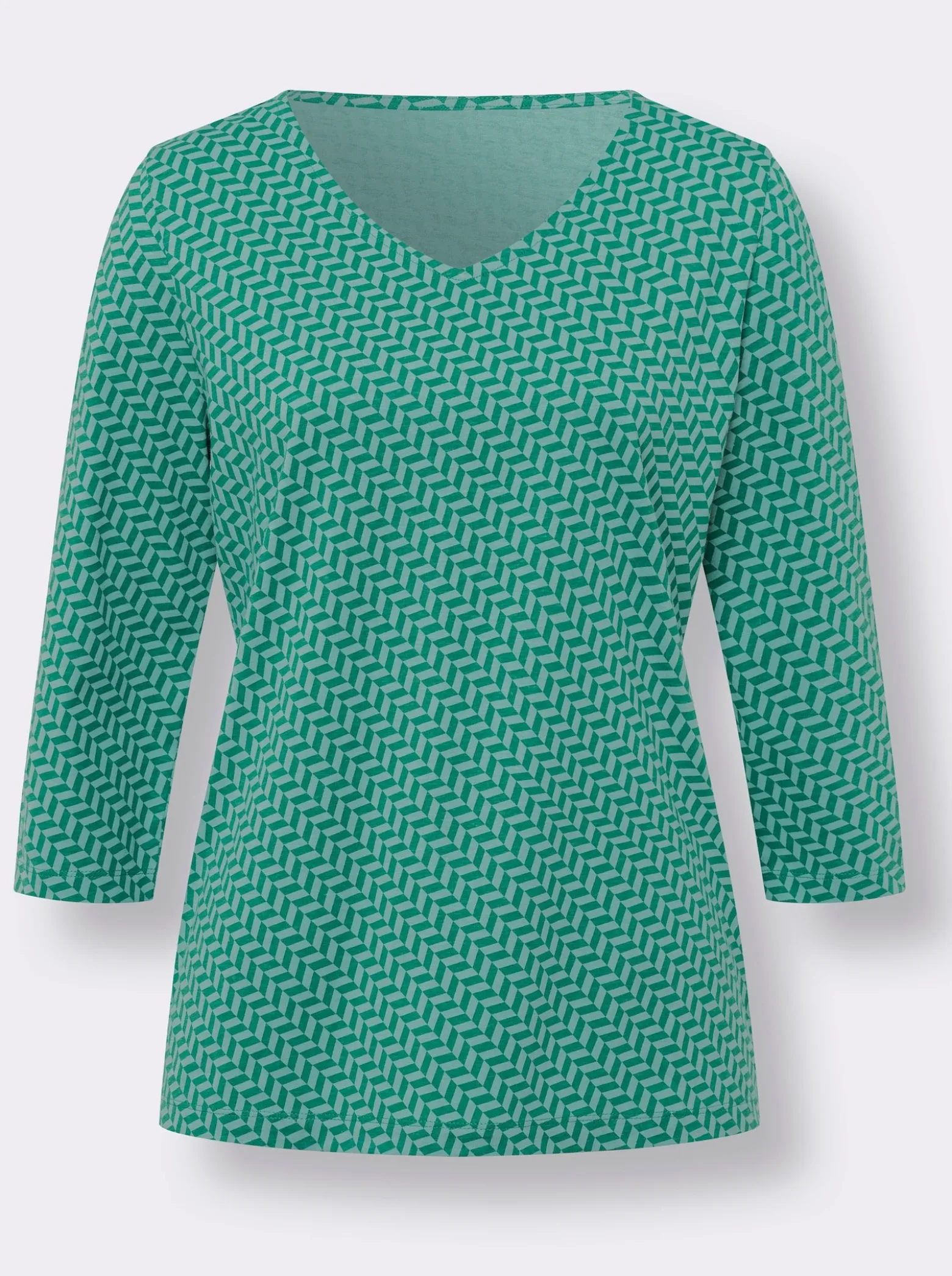 3/4-Arm-Shirt mit Minimal-Druck