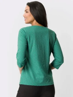 3/4-Arm-Shirt mit Minimal-Druck