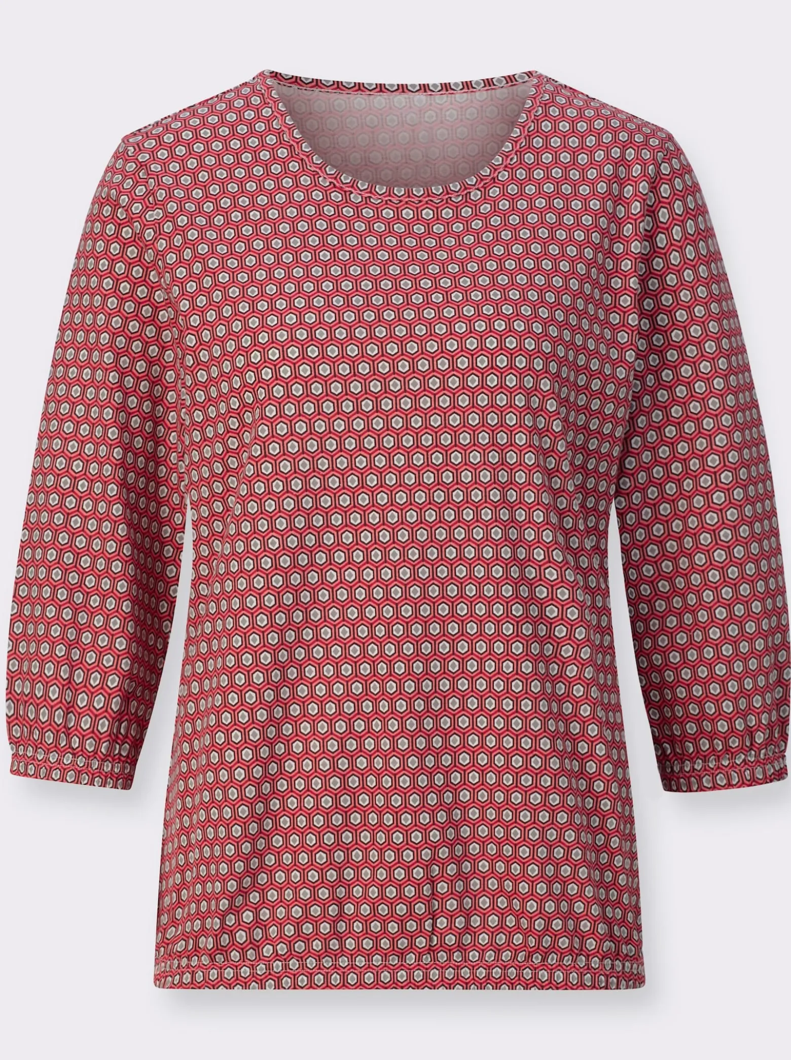 3/4-Arm-Shirt mit Minimal-Muster