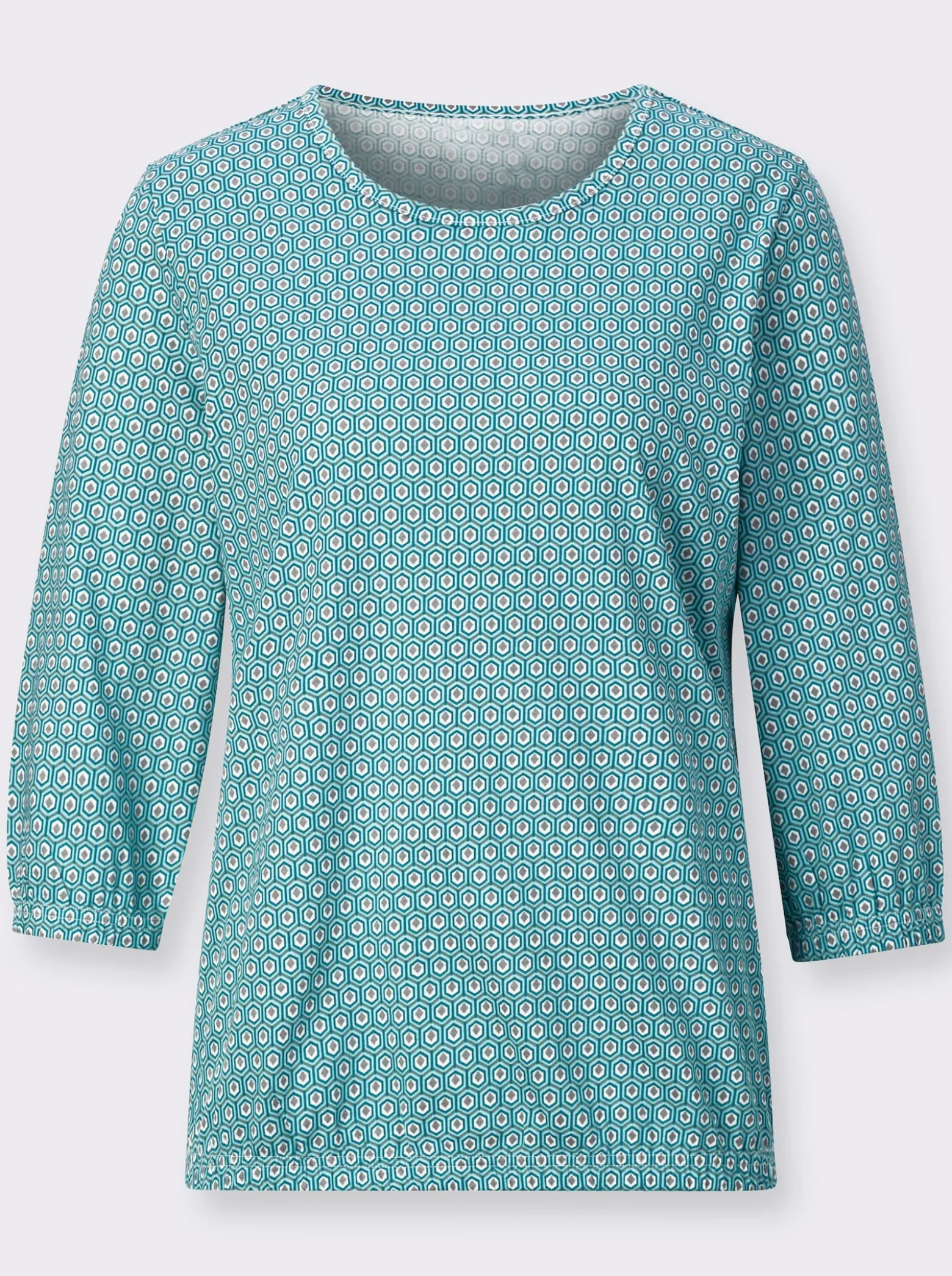 3/4-Arm-Shirt mit Minimal-Muster