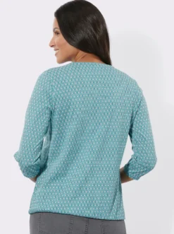 3/4-Arm-Shirt mit Minimal-Muster