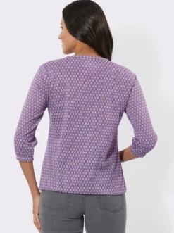 3/4-Arm-Shirt mit Minimal-Muster