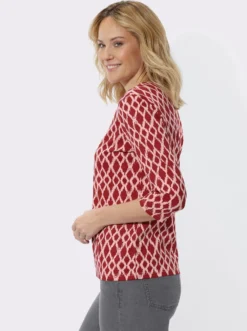 3/4-Arm-Shirt mit modischem Druckmuster