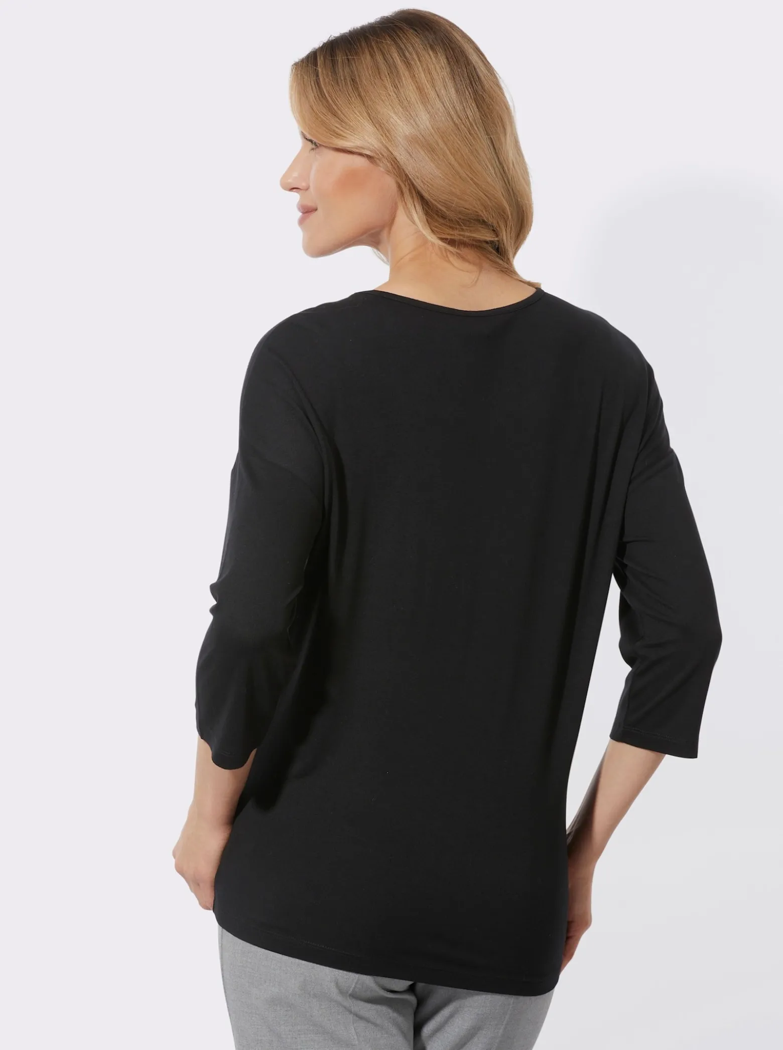 3/4-Arm-Shirt mit Pailletten