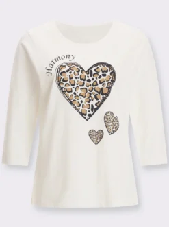 3/4-Arm-Shirt mit platziertem Druck