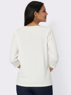 3/4-Arm-Shirt mit platziertem Druck