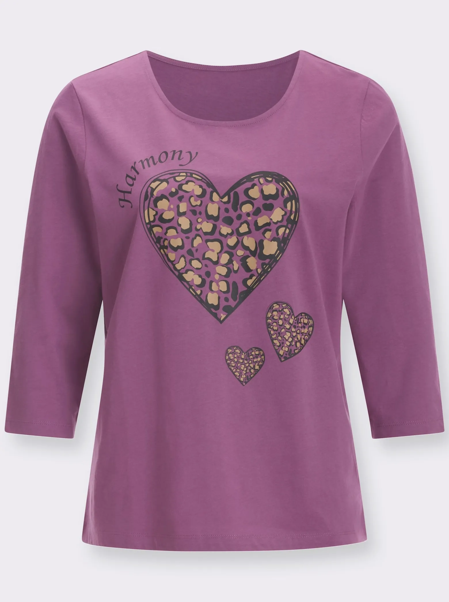 3/4-Arm-Shirt mit platziertem Druck