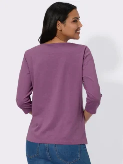 3/4-Arm-Shirt mit platziertem Druck