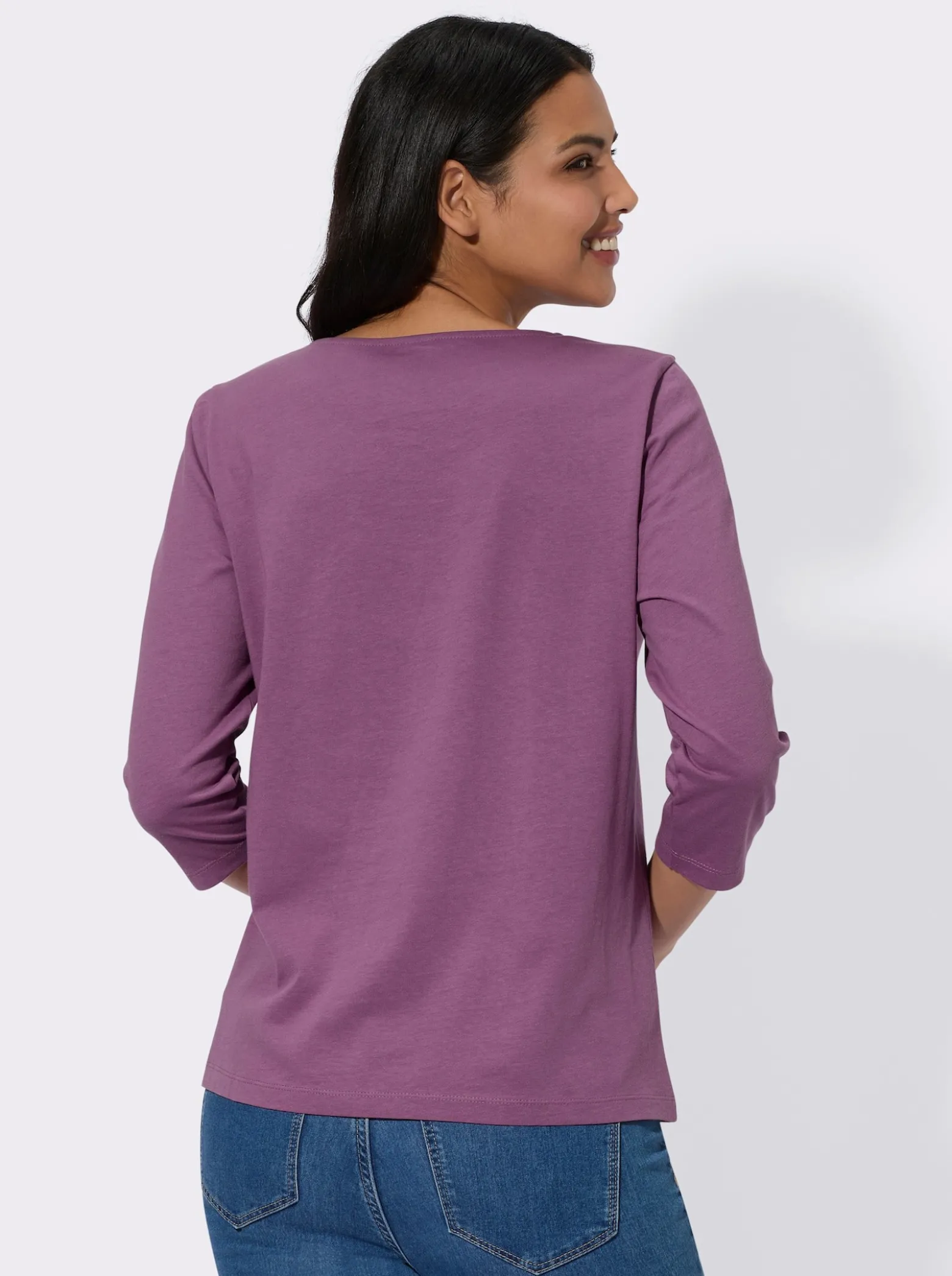 3/4-Arm-Shirt mit platziertem Druck