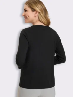 3/4-Arm-Shirt mit platziertem Druck
