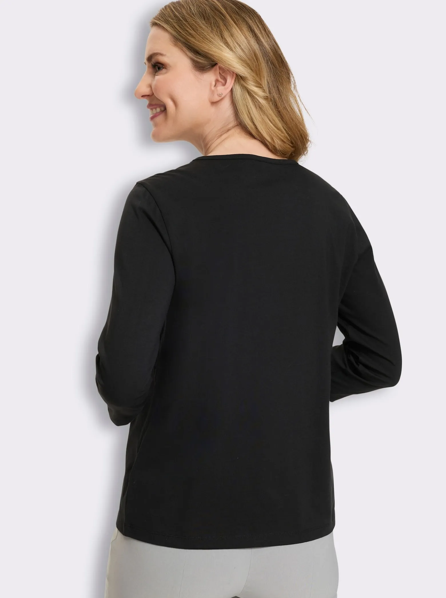 3/4-Arm-Shirt mit platziertem Druck