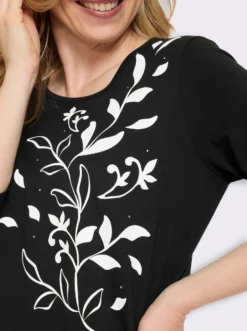 3/4-Arm-Shirt mit platziertem Druck