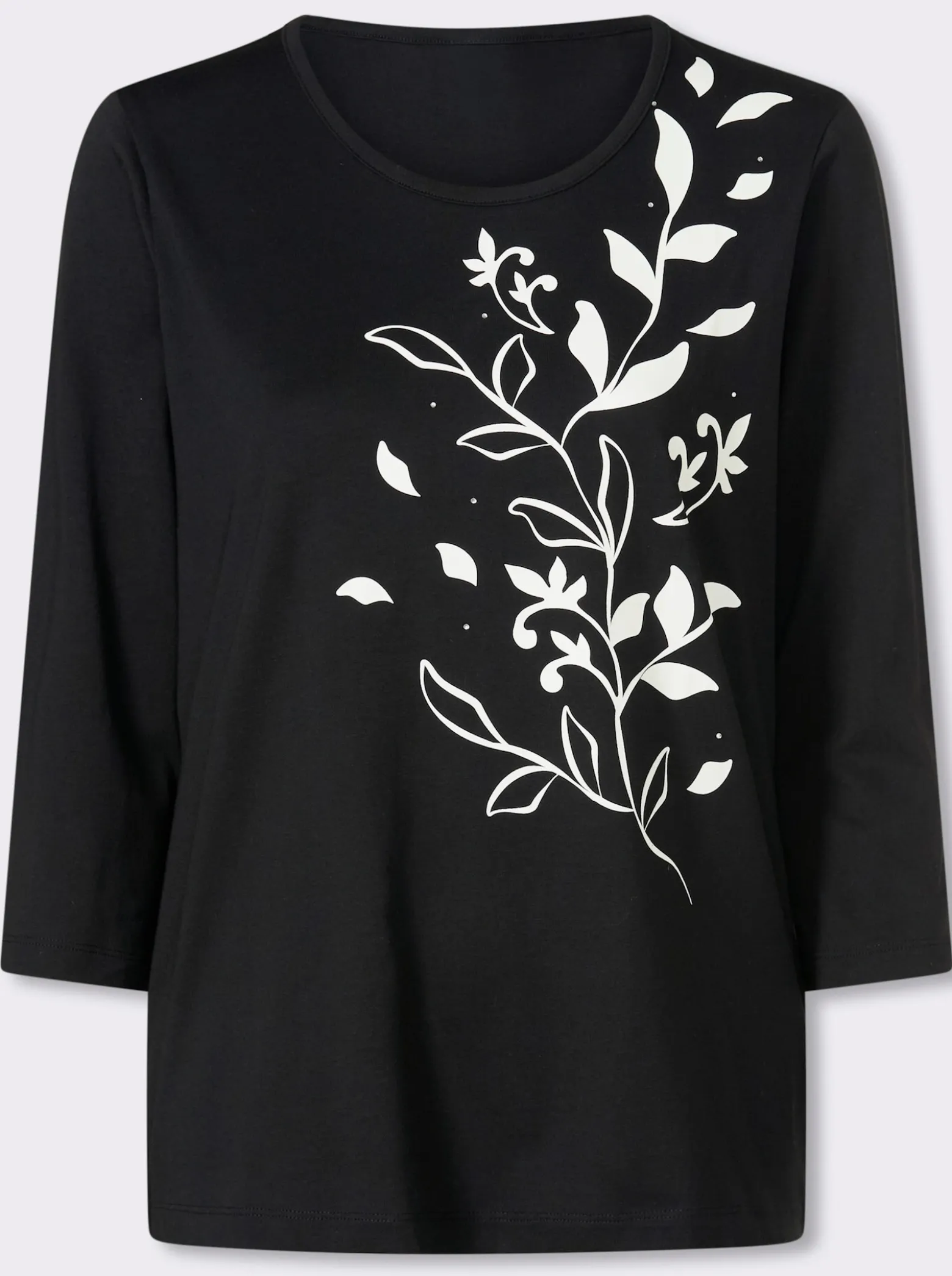 3/4-Arm-Shirt mit platziertem Druck