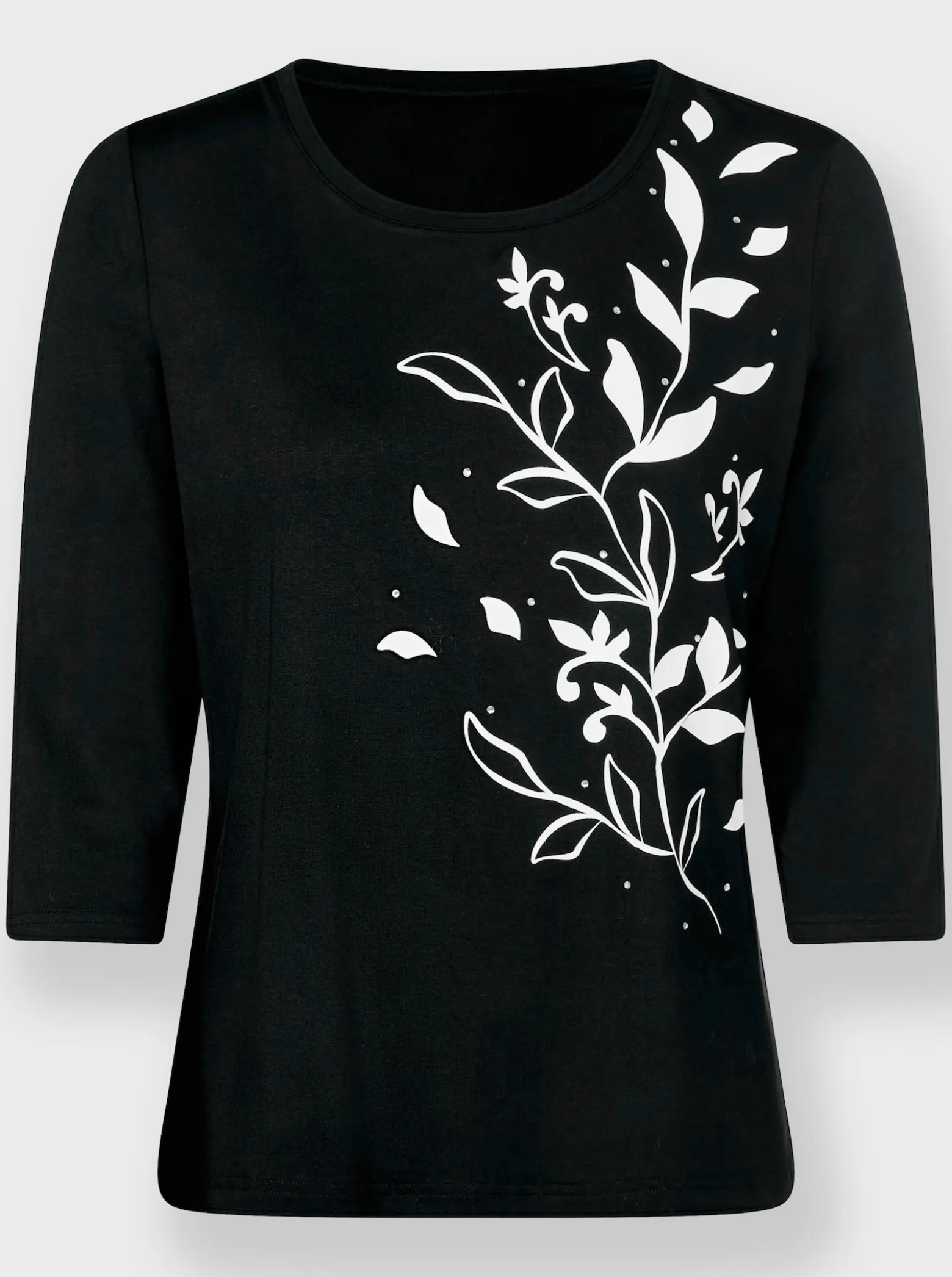 3/4-Arm-Shirt mit platziertem Druck