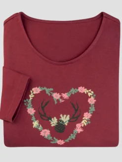 3/4-Arm-Shirt mit platziertem Druck