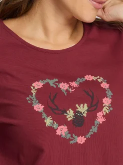 3/4-Arm-Shirt mit platziertem Druck