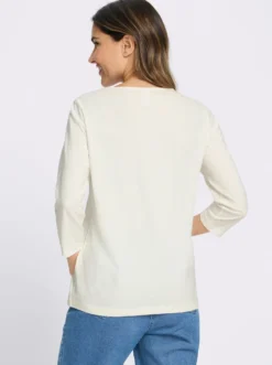 3/4-Arm-Shirt mit platziertem Druck