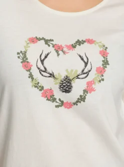 3/4-Arm-Shirt mit platziertem Druck