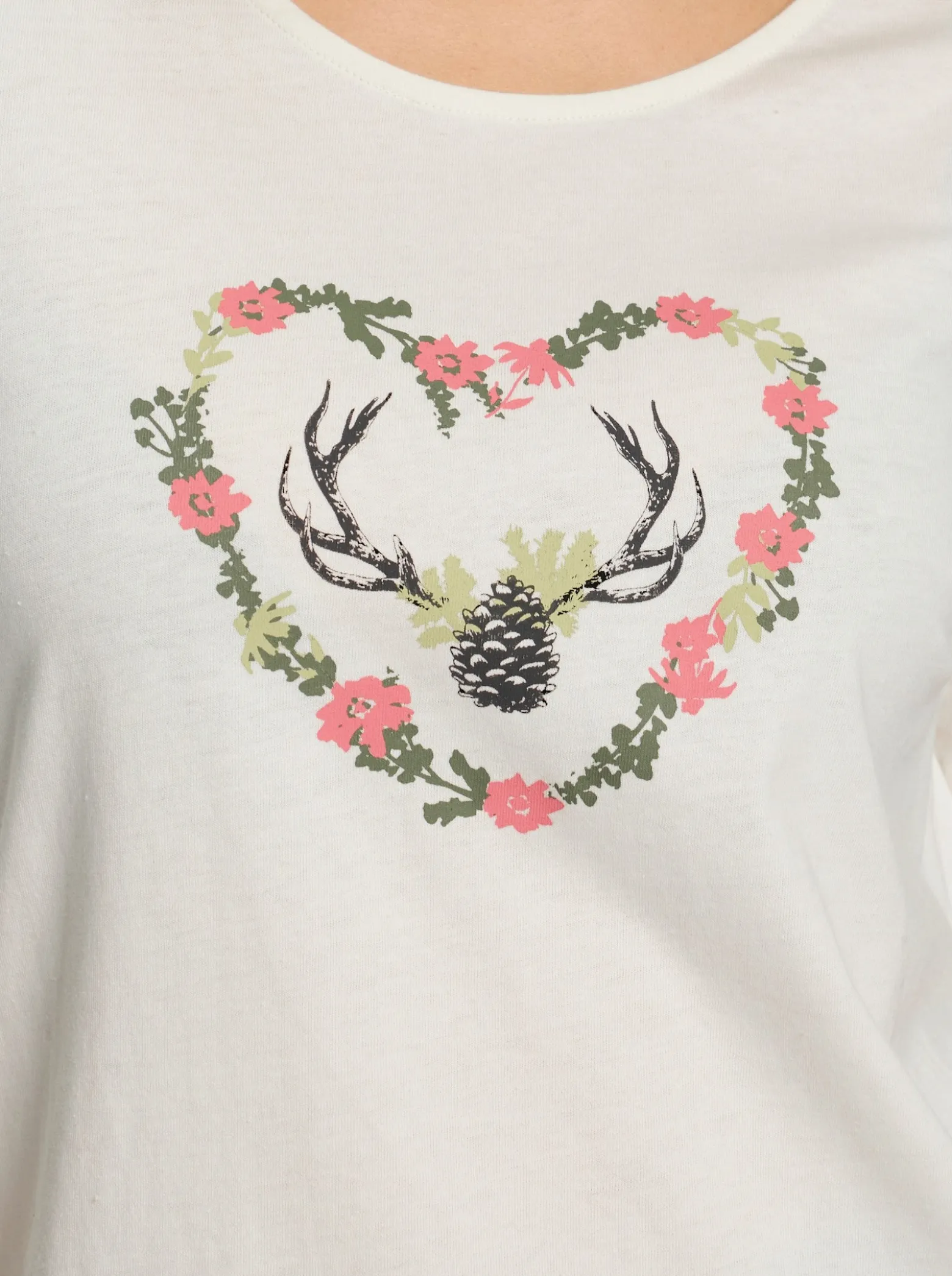 3/4-Arm-Shirt mit platziertem Druck