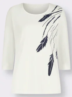 3/4-Arm-Shirt mit platziertem Print