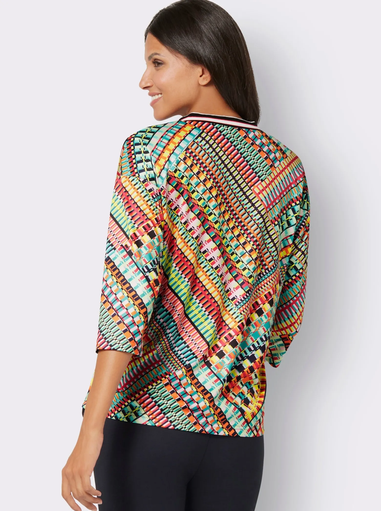 3/4-Arm-Shirt mit Ripsband