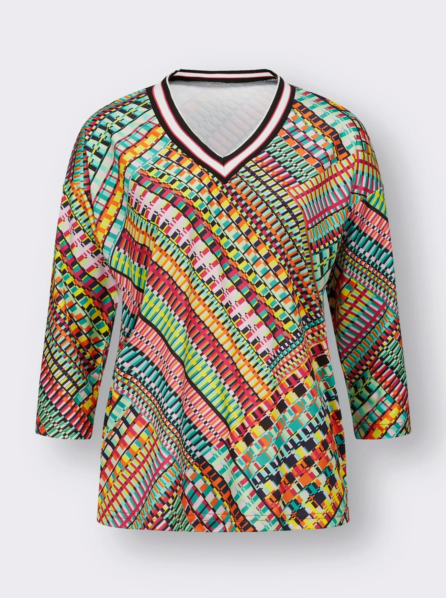 3/4-Arm-Shirt mit Ripsband