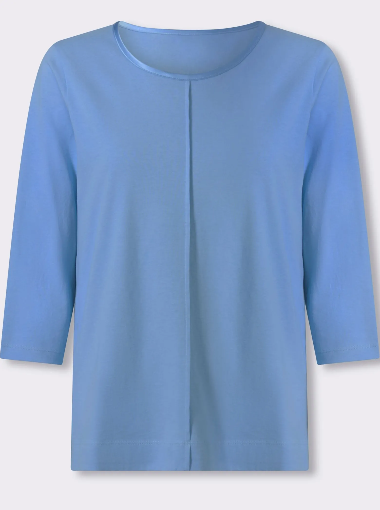 3/4-Arm-Shirt mit Satin-Paspelierung