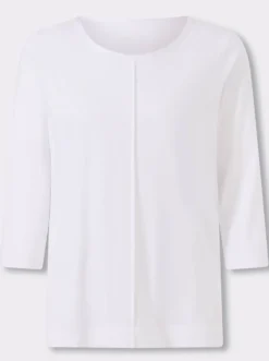 3/4-Arm-Shirt mit Satin-Paspelierung