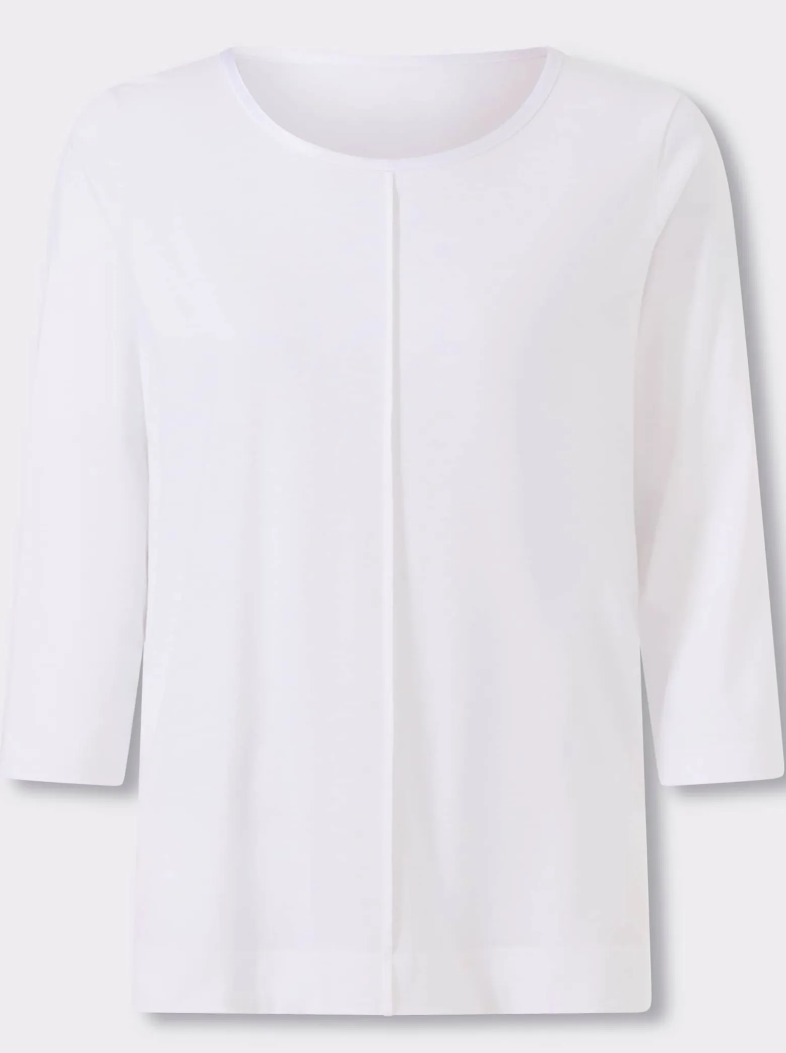 3/4-Arm-Shirt mit Satin-Paspelierung