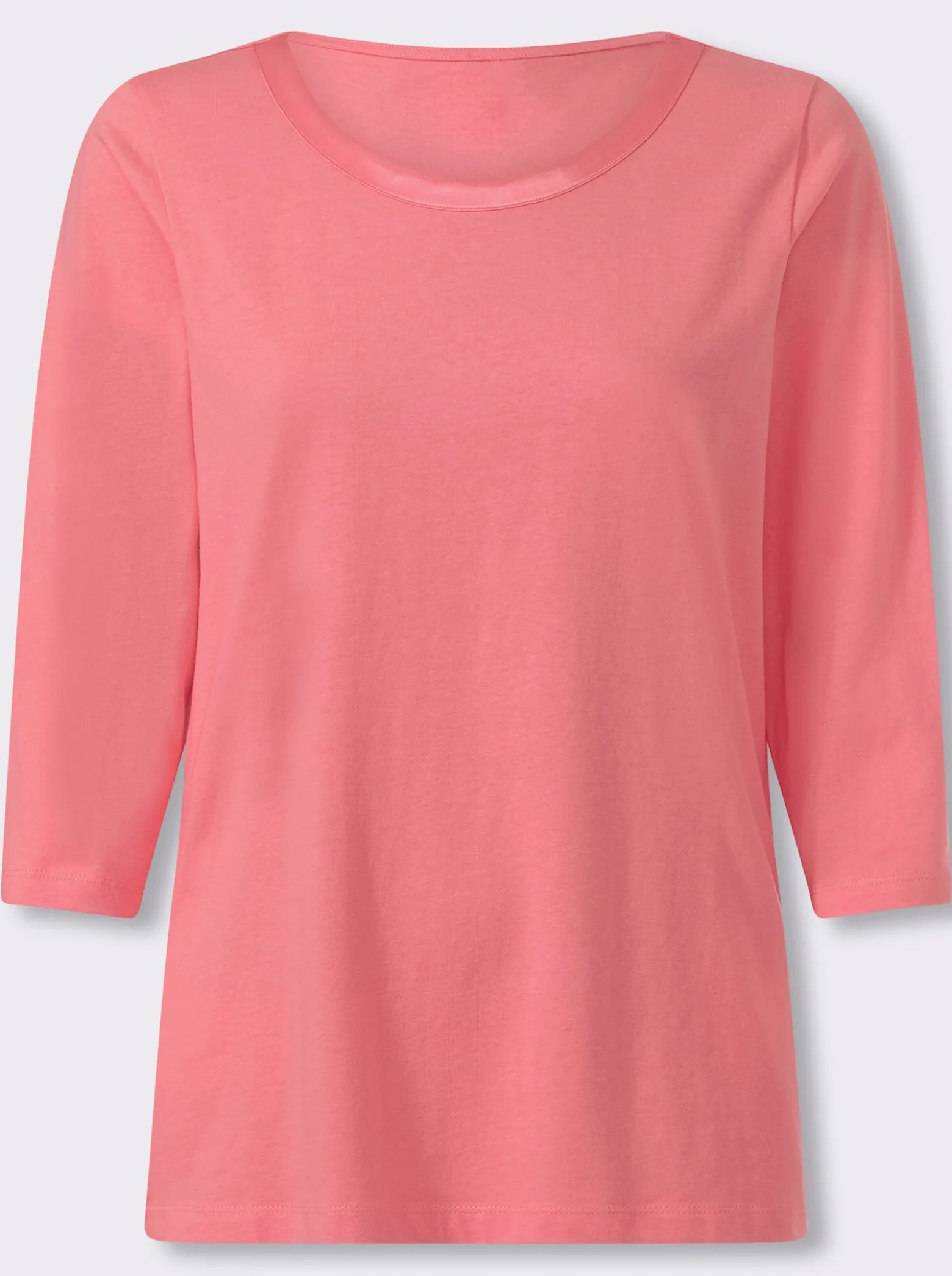 3/4-Arm-Shirt mit Satin-Paspelierung