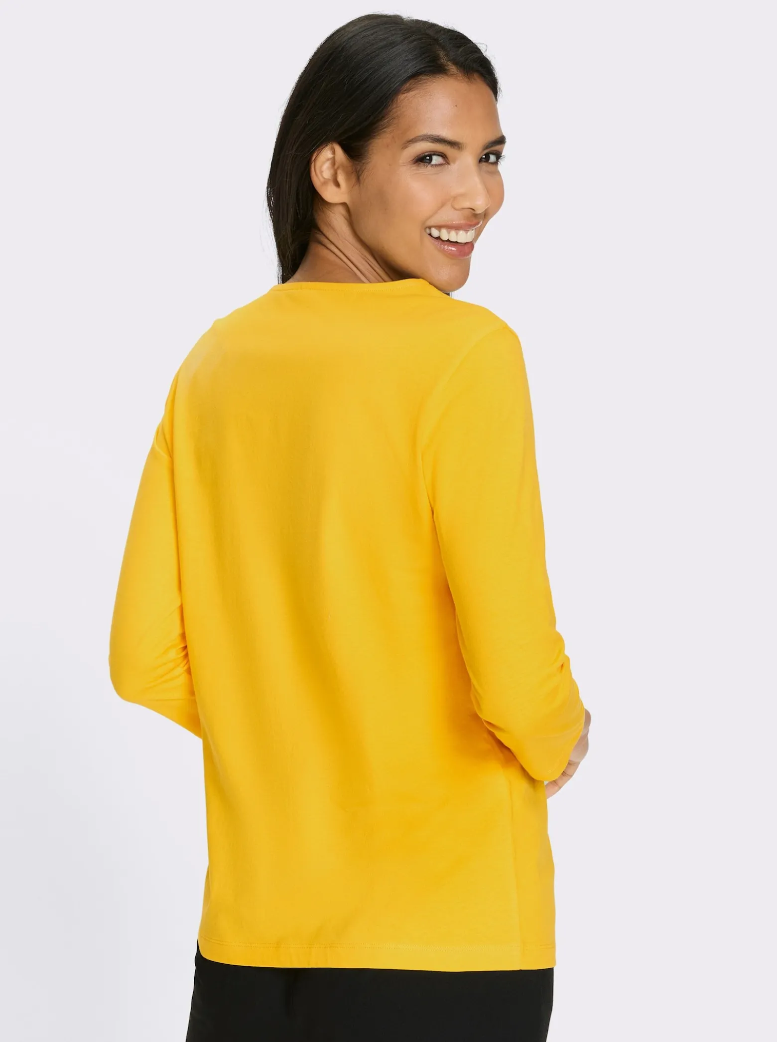 3/4-Arm-Shirt mit silberfarbenem Folien-Druck