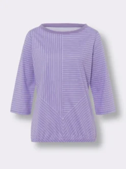 3/4-Arm-Shirt mit Streifen-Print