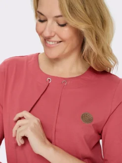 3/4-Arm-Shirt mit Tunnelzug am Rundhals-Ausschnitt