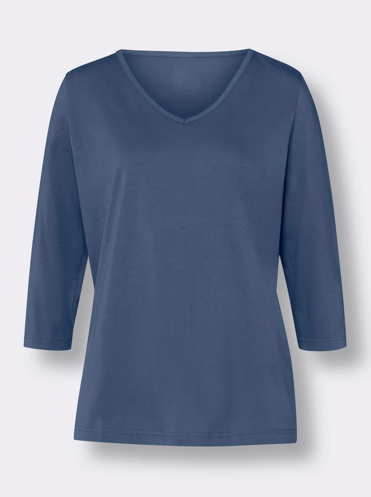 3/4-Arm-Shirt mit V-Ausschnitt