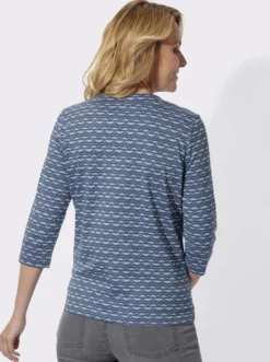 3/4-Arm-Shirt mit Zickzack-Muster