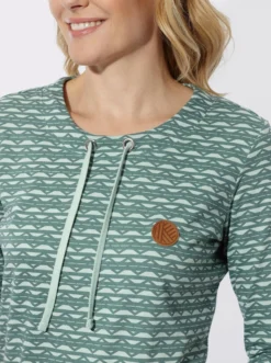 3/4-Arm-Shirt mit Zickzack-Muster