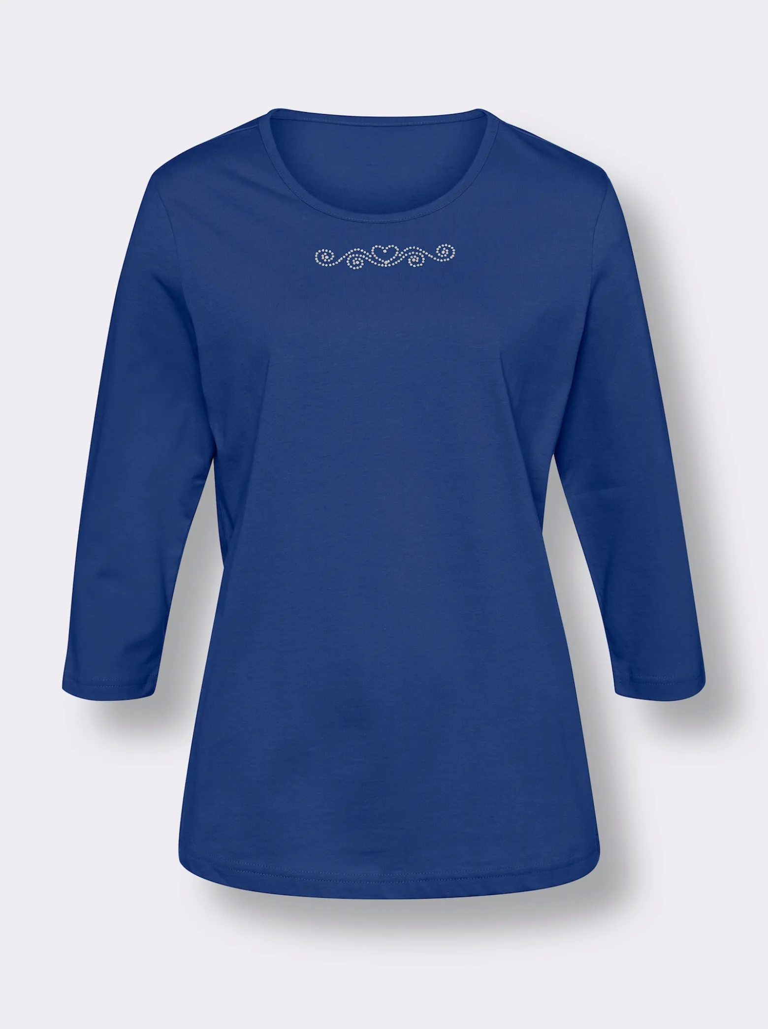 3/4-Arm-Shirt mit Ziersteinchen