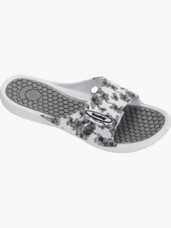 Badepantolette mit floralem Muster