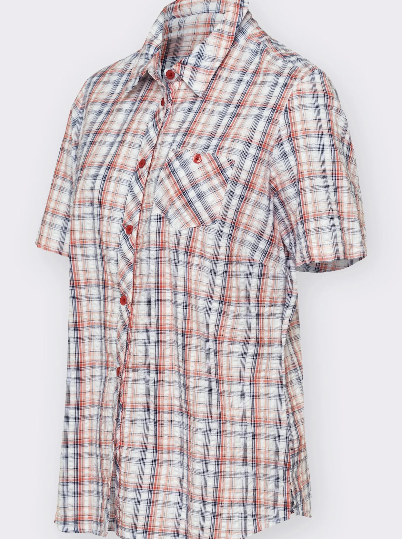 Baumwollbluse aus Seersucker