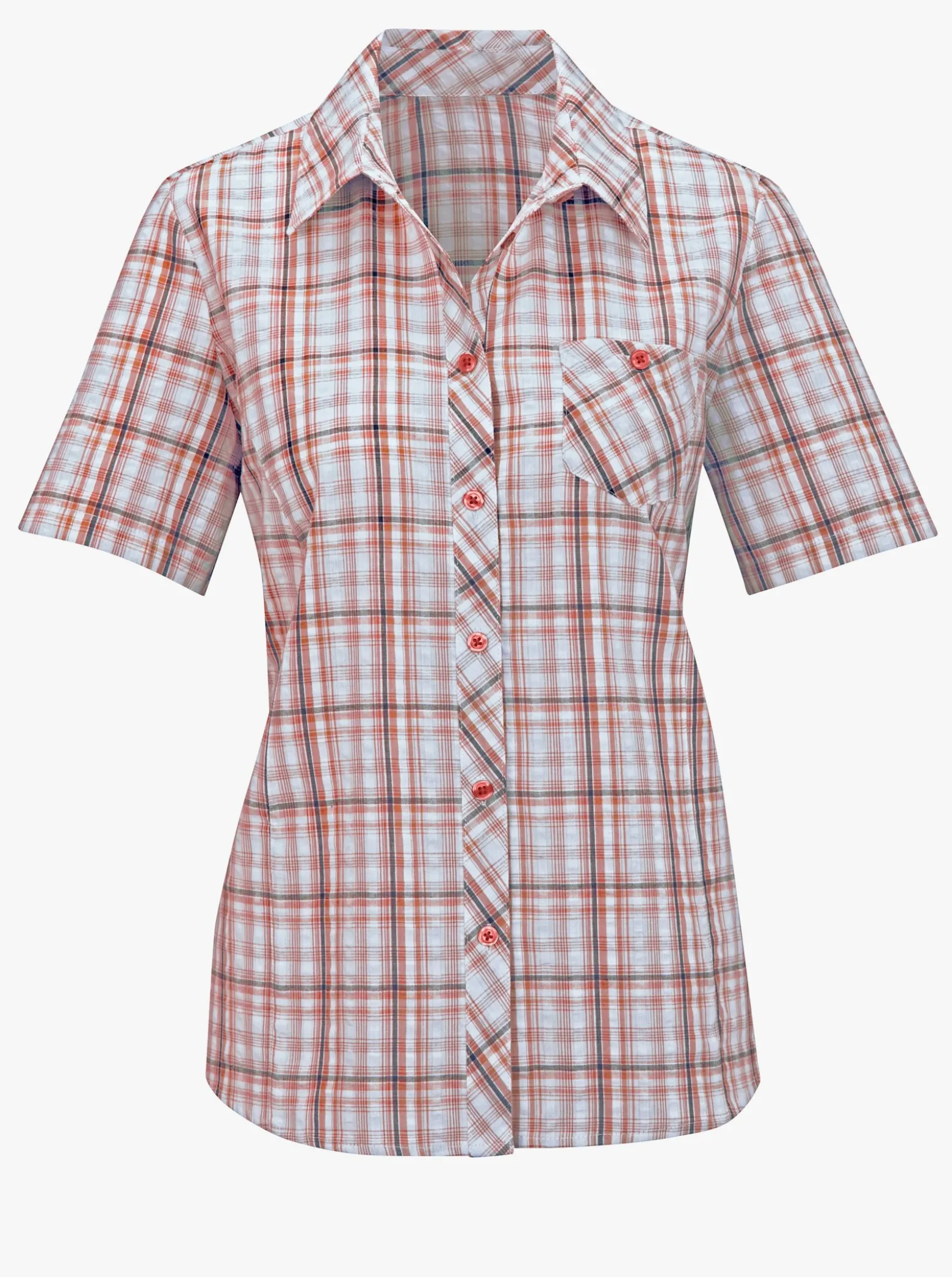 Baumwollbluse aus Seersucker