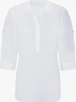 Baumwollbluse mit 3/4-Ärmeln