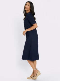 Baumwollkleid mit durchgehender Knopfleiste
