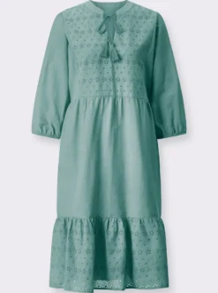 Baumwollkleid mit Lochstickerei