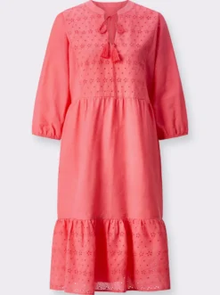 Baumwollkleid mit Lochstickerei