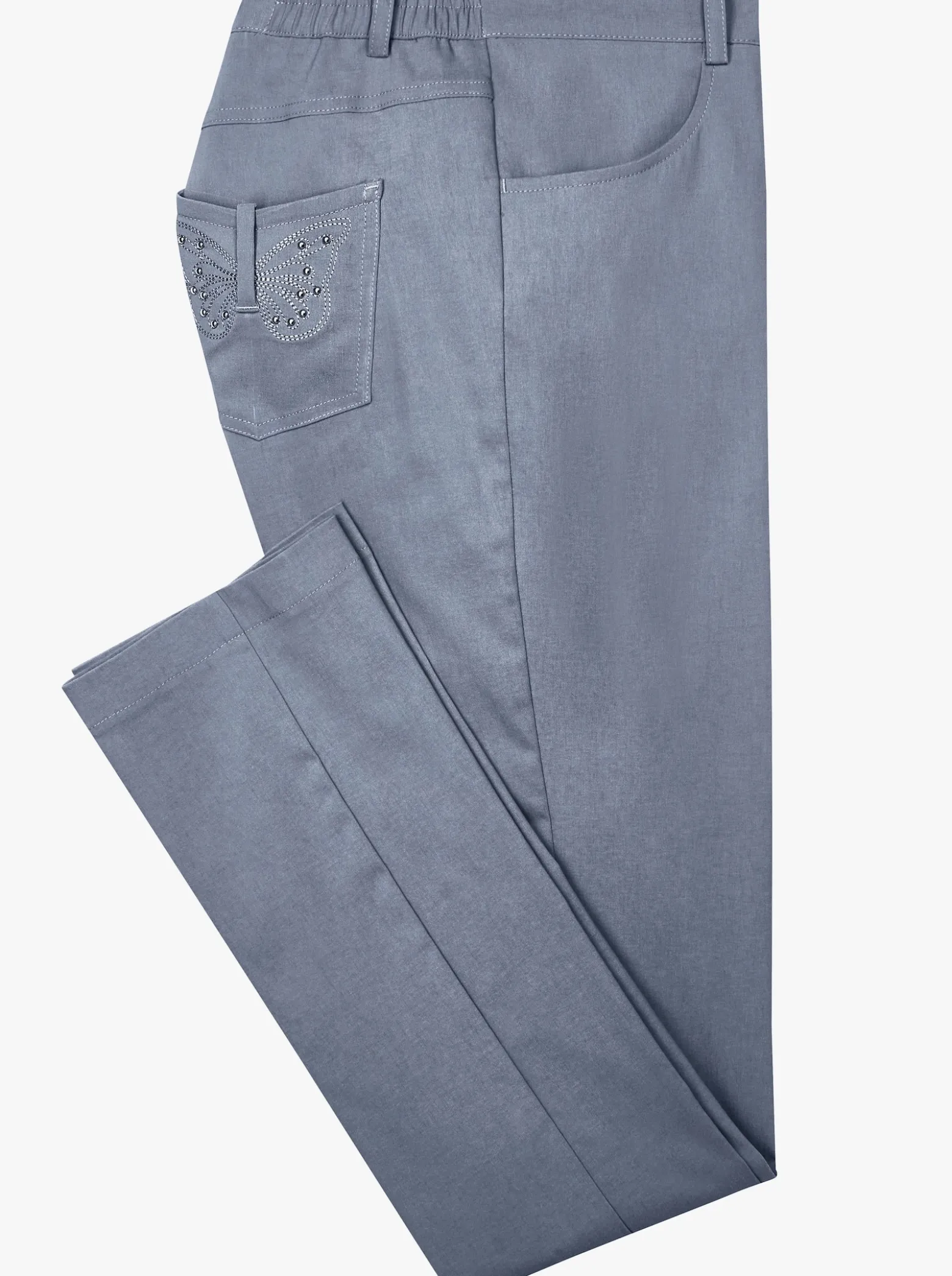 Bengalinhose mit Schmetterlings-Stickerei