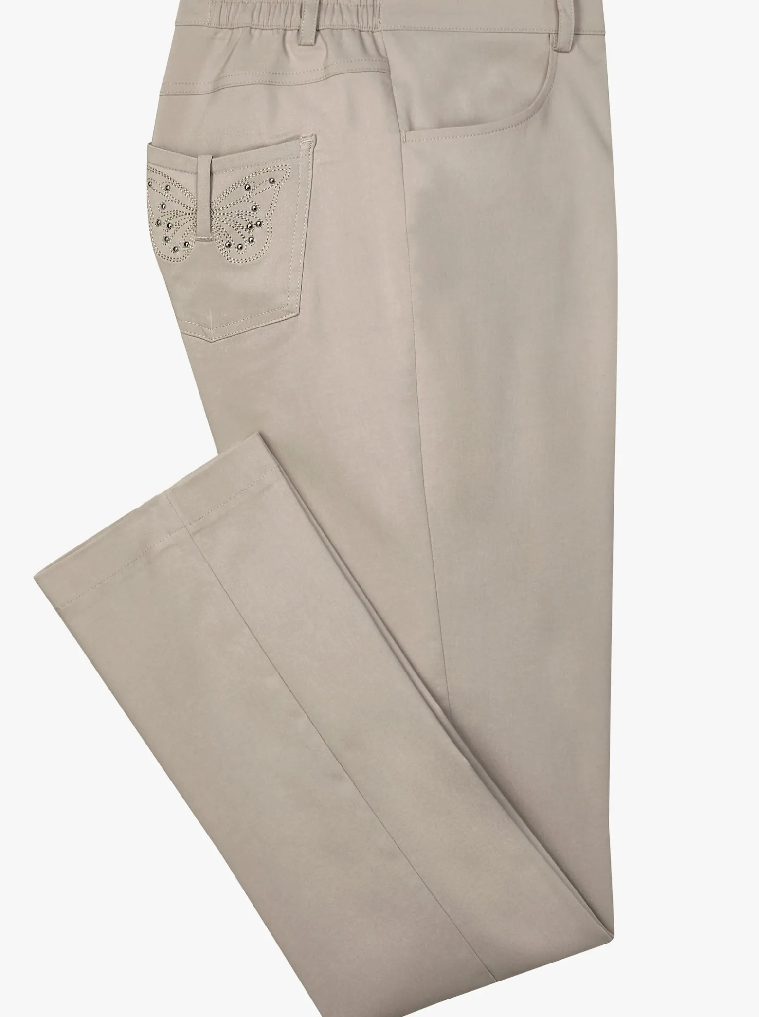 Bengalinhose mit Schmetterlings-Stickerei