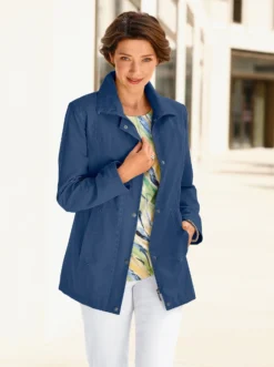 Übergangsjacke in Veloursleder-Optik
